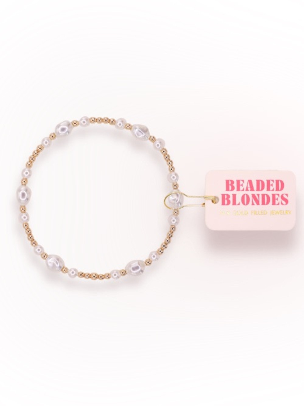 Beaded Blondes Petite 6.25 inch Lana Pearl Gold Bracelet